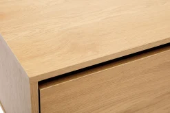 Meuble TV finition bois clair chêne 2 tiroirs L160 cm ARAGON