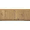 Meuble TV finition bois clair chêne 4 portes L180 cm NEGAN