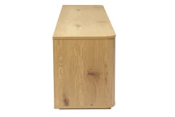 Meuble TV finition bois clair chêne 4 portes L180 cm NEGAN