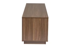 Meuble TV finition bois foncé noyer 2 tiroirs L160 cm MADERO