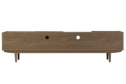 Meuble TV finition bois foncé noyer 3 portes L180 cm SANAA