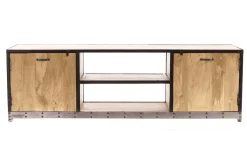 Meuble TV industriel en bois manguier massif L178 cm INDUSTRIA