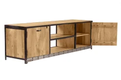 Meuble TV industriel en bois manguier massif L178 cm INDUSTRIA