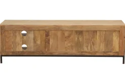 Meuble TV industriel en bois manguier massif et métal L145 cm YPSTER
