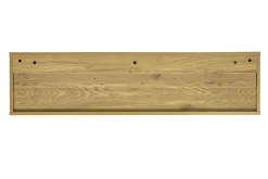 Meuble TV mural finition blanche et bois clair chêne L120 cm FLEXO