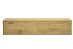 Meuble TV mural finition bois clair chêne L140 cm FLEXO