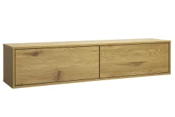 Meuble TV mural finition bois clair chêne L140 cm FLEXO