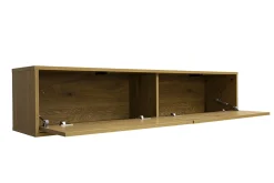 Meuble TV mural finition bois clair chêne L140 cm FLEXO