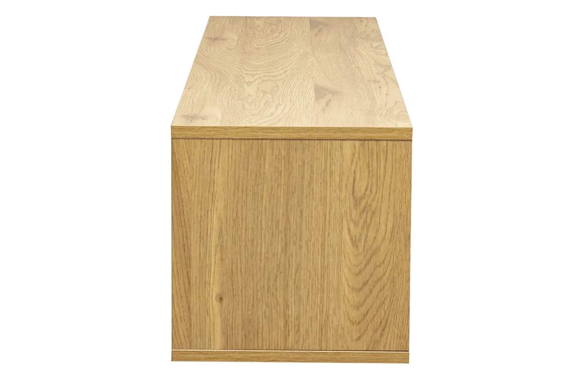 Meuble TV mural finition bois clair chêne L140 cm FLEXO