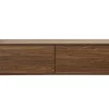 Meuble TV mural finition bois foncé noyer L140 cm FLEXO