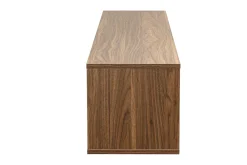 Meuble TV mural finition bois foncé noyer L140 cm FLEXO