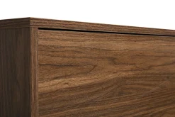 Meuble TV mural finition bois foncé noyer L140 cm FLEXO