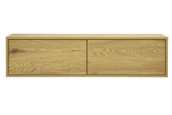 Meuble TV mural finition bois clair chêne L120 cm FLEXO