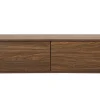 Meuble TV mural finition bois foncé noyer L120 cm FLEXO
