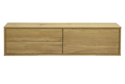 Meuble TV mural finition bois clair chêne L120 cm FLEXO