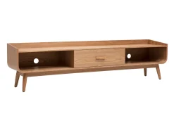 Meuble TV scandinave bois clair frêne L200 cm HALLEN