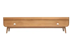 Meuble TV scandinave bois clair frêne L200 cm HALLEN