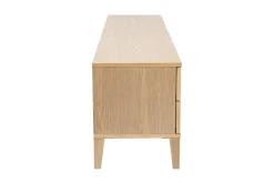 Meuble TV scandinave bois clair chêne 4 tiroirs L180 cm FREDDY
