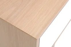 Meuble TV scandinave bois et blanc L180 cm SID