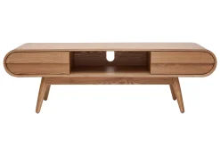 Meuble TV scandinave en bois clair 2 tiroirs L150 cm BALTIK