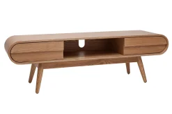Meuble TV scandinave en bois clair 2 tiroirs L150 cm BALTIK