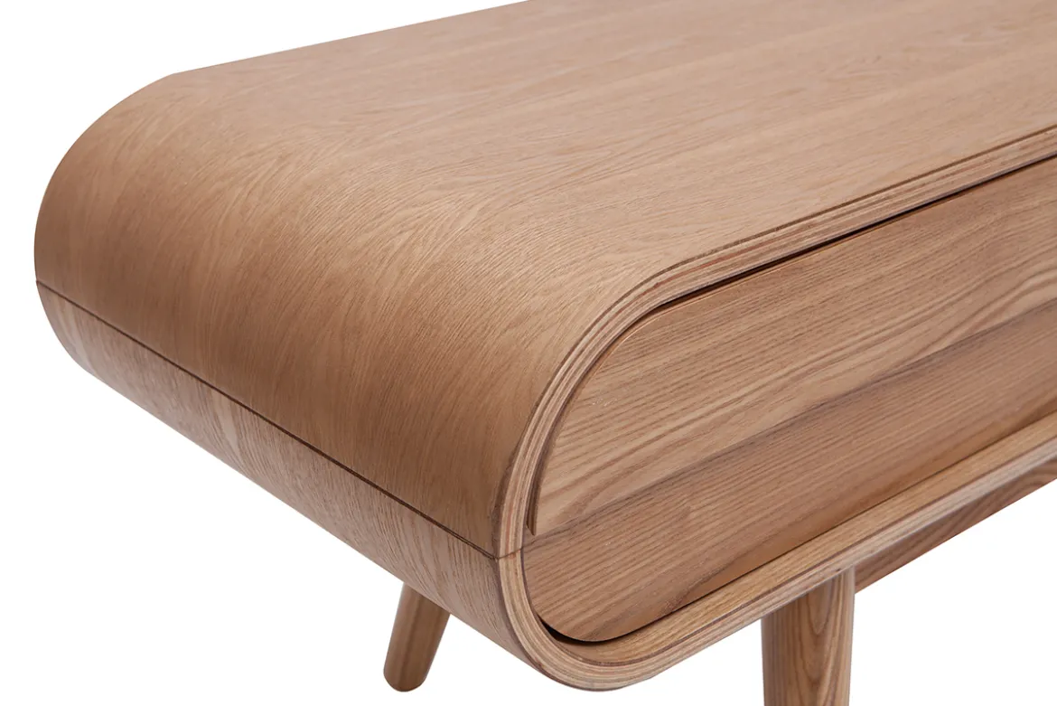 Meuble TV scandinave en bois clair 2 tiroirs L150 cm BALTIK