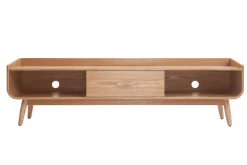 Meuble TV scandinave en bois clair L180 cm HALLEN
