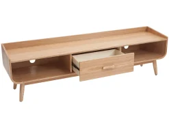 Meuble TV scandinave en bois clair L180 cm HALLEN
