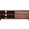 Meuble TV vintage bois foncé avec tiroirs L140 cm FIFTIES