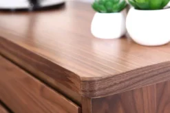 Meuble TV vintage bois foncé avec tiroirs L140 cm FIFTIES