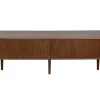 Meuble TV vintage bois foncé noyer avec rangements 2 portes coulissantes L180 cm EPIC