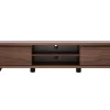 Meuble TV vintage bois foncé noyer 2 portes L180 cm FIFTIES