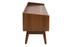Meuble TV vintage bois foncé noyer L200 cm HALLEN