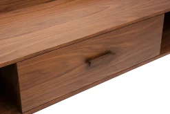 Meuble TV vintage bois foncé noyer L200 cm HALLEN