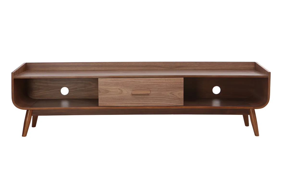Meuble TV vintage bois noyer L180 cm HALLEN