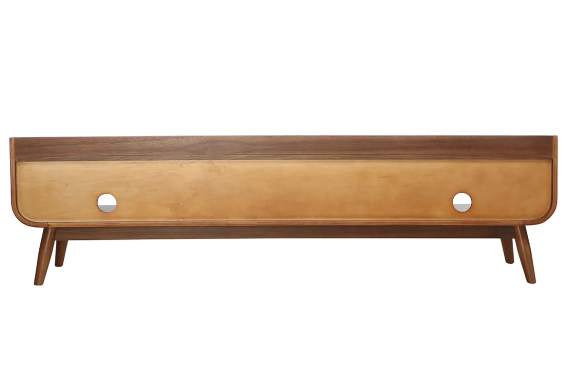 Meuble TV vintage bois noyer L180 cm HALLEN