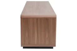 Meuble TV vintage en bois foncé noyer et métal noir L160 cm JAKO