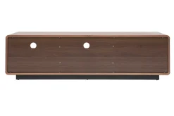 Meuble TV vintage en bois foncé noyer et métal noir L160 cm JAKO