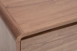Meuble TV vintage en bois foncé noyer et métal noir L160 cm JAKO