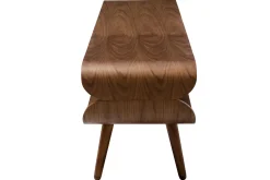 Meuble TV vintage en bois foncé avec rangements L132 cm TAKLA