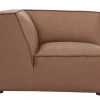 Module d'angle central pour canapé en cuir marron SPLIT