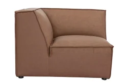 Module d'angle central pour canapé en cuir marron SPLIT