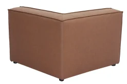 Module d'angle central pour canapé en cuir marron SPLIT