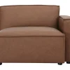 Module d'angle droit pour canapé en cuir marron SPLIT