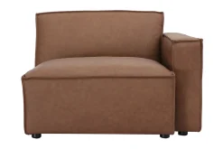 Module d'angle droit pour canapé en cuir marron SPLIT