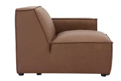 Module d'angle droit pour canapé en cuir marron SPLIT