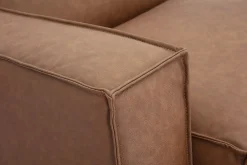 Module d'angle gauche pour canapé en cuir marron SPLIT