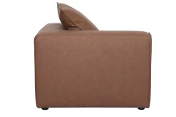 Module d'angle gauche pour canapé en cuir marron FERGUS