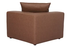 Module d'angle gauche pour canapé en cuir marron FERGUS