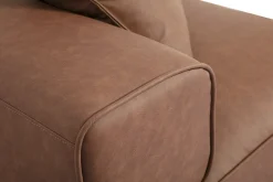 Module d'angle gauche pour canapé en cuir marron FERGUS